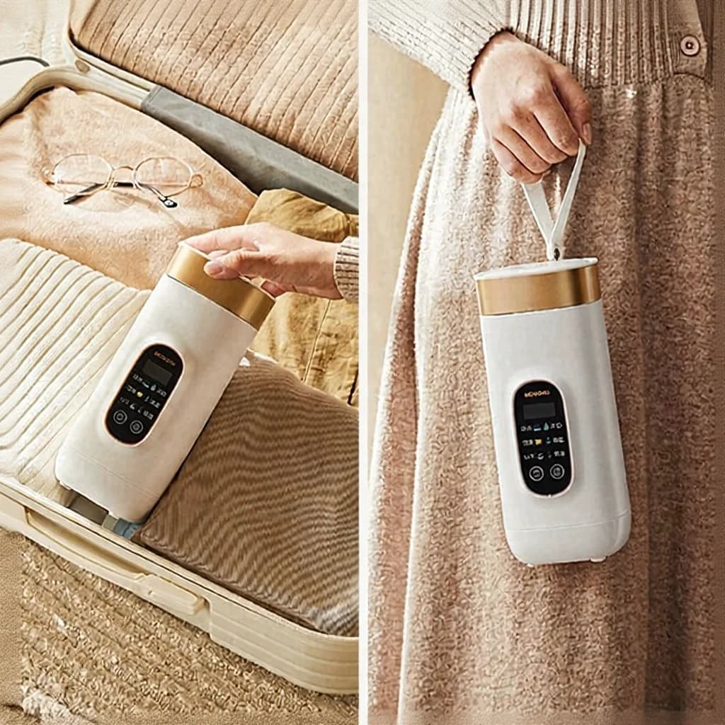 Chaleira elétrica portátil de viagem com função manter aquecido