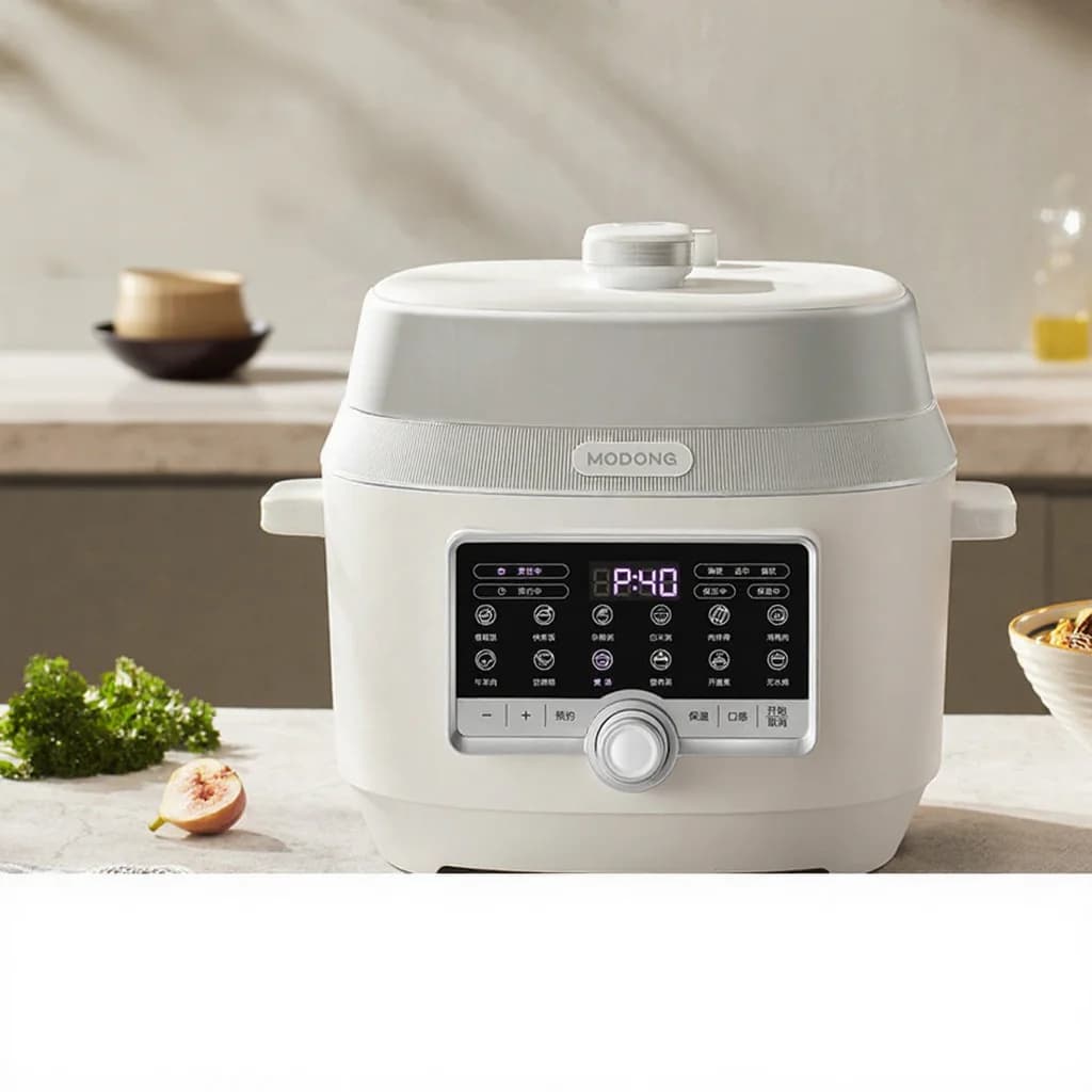 Panela de Pressão Elétrica 5L com Duas Panelas Internas