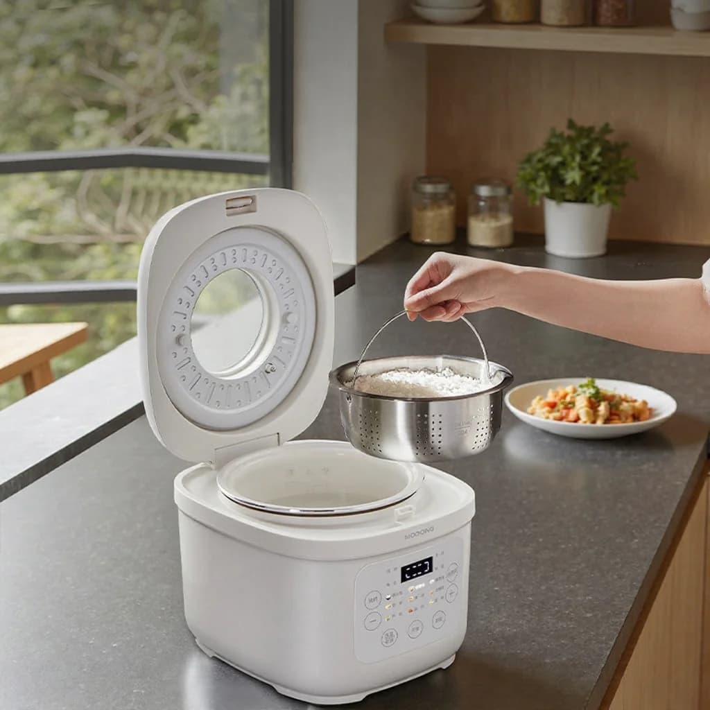 Panela de Arroz Elétrica 3L com Recipiente Interno Revestido de Cerâmica
