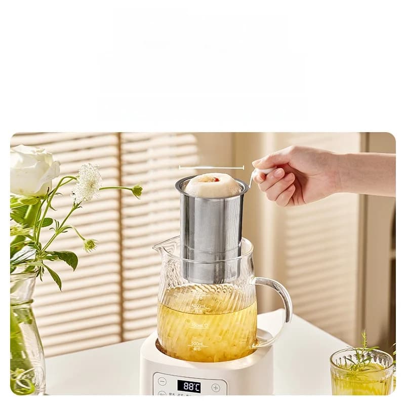 Chaleira Elétrica de Vidro para Saúde com Controle de Temperatura 1.2L