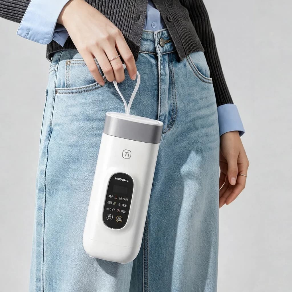 Copo Elétrico de Viagem em Titânio, 650ml, 220V