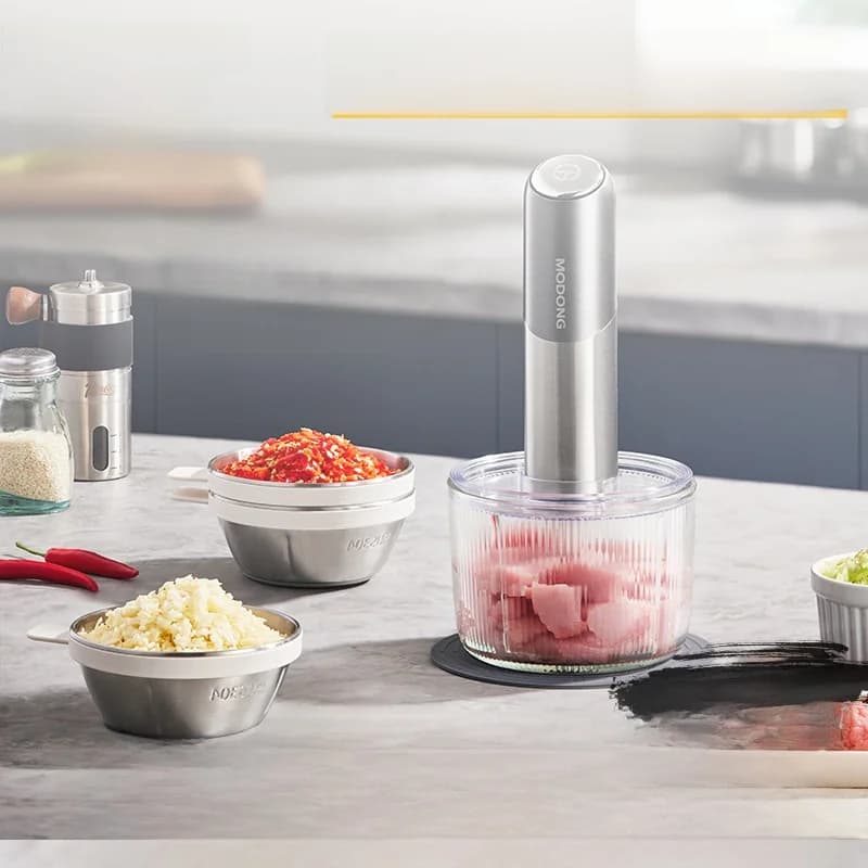 Processador de Alimentos Elétrico Sem Fio 100W Mini Moedor de Alho