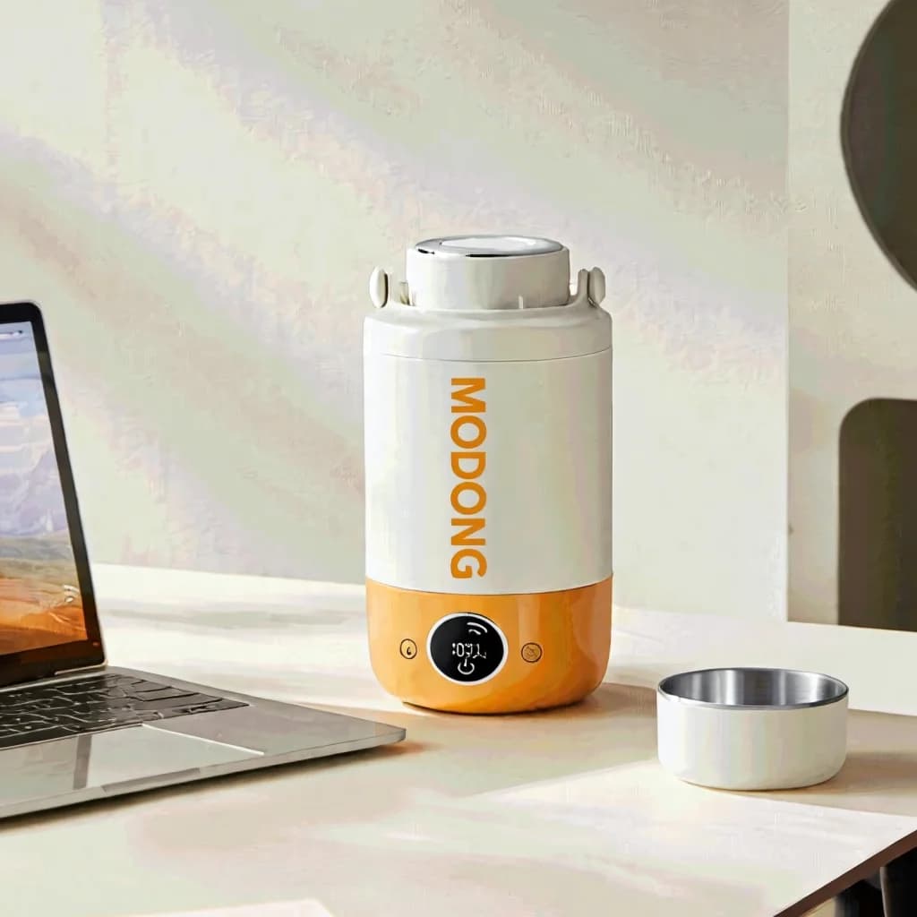 Copo Chaleira Elétrica Portátil 1L com Aço Inoxidável 316