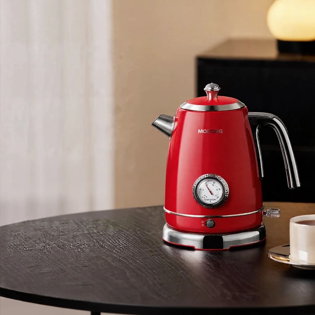 Chaleira Elétrica em Aço Inox com Indicador de Temperatura 1.8L