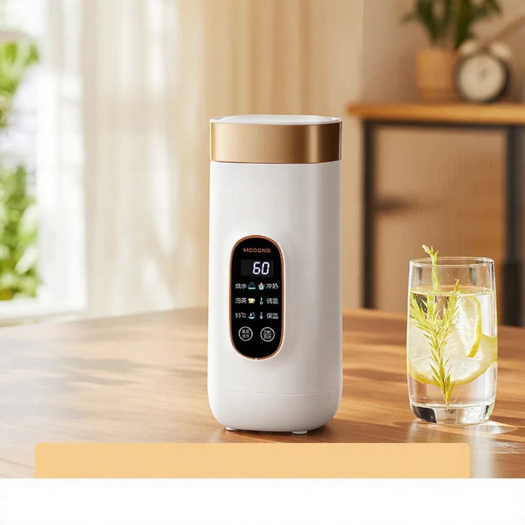 Copo Aquecedor Elétrico Portátil com Controle de Temperatura
