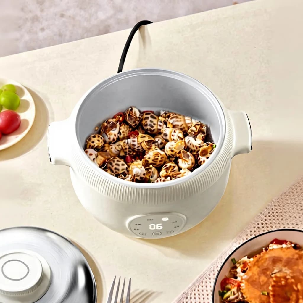 Panela Elétrica Mini de Arroz 1.6L com Panela Interna de Cerâmica