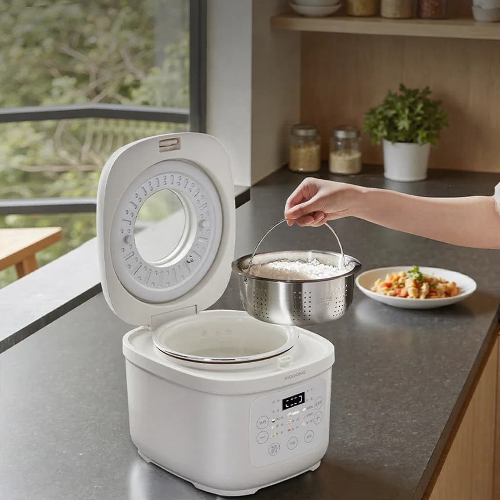 Panela de Arroz Elétrica 3L com Função Manter Quente e Timer