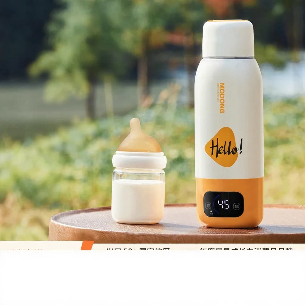 Copo Portátil para Aquecer Fórmula Infantil 550ml Ultra, Fervura com Fio + Aquecimento Sem Fio