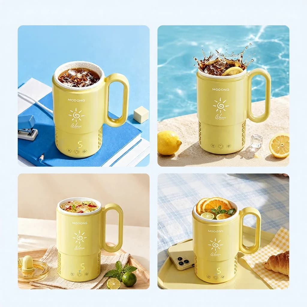 Copo Portátil de Aquecimento e Resfriamento 450mL 36W Controle por Toque