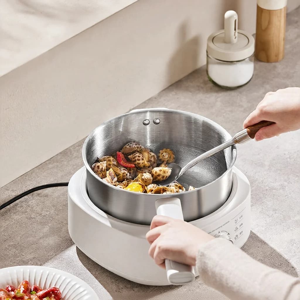 Panela Elétrica de Aço Inoxidável com Cozi-vapor, 3L, 220V