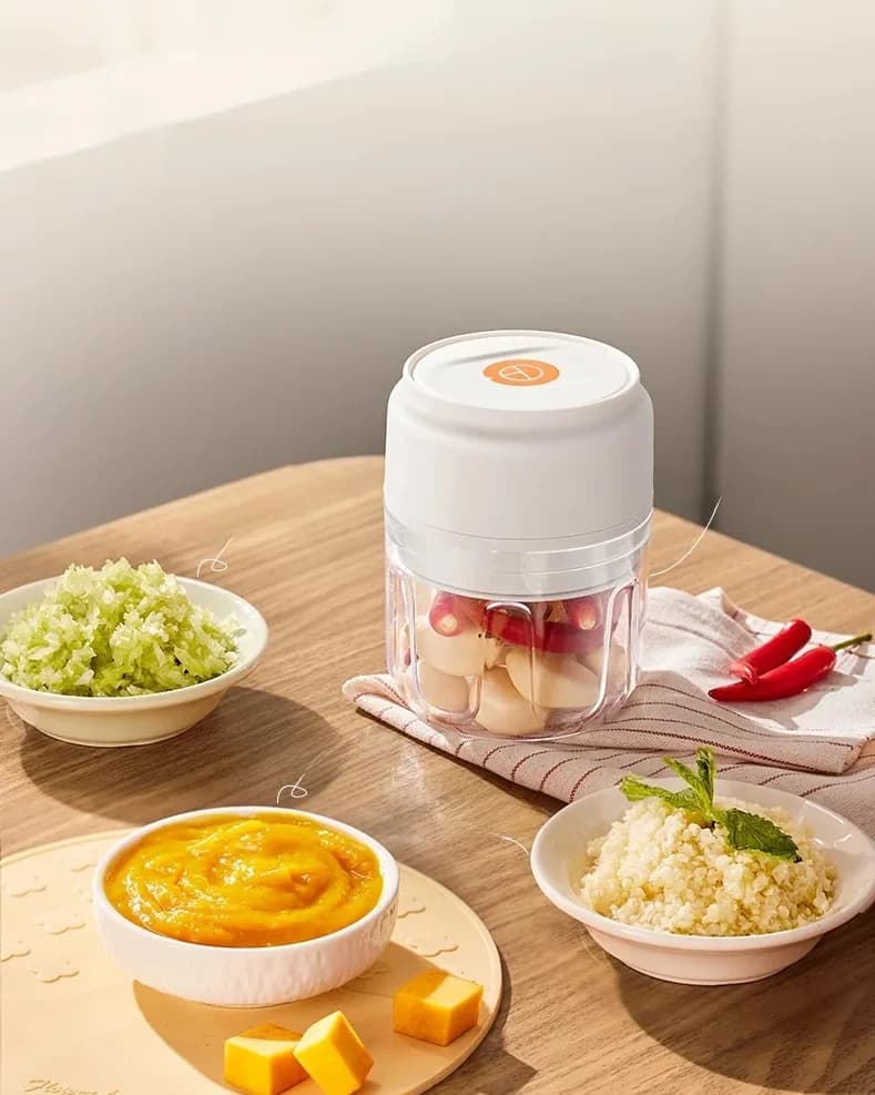 Copo Picador de Alho Elétrico Sem Fio 250mL 5V 30W Plástico