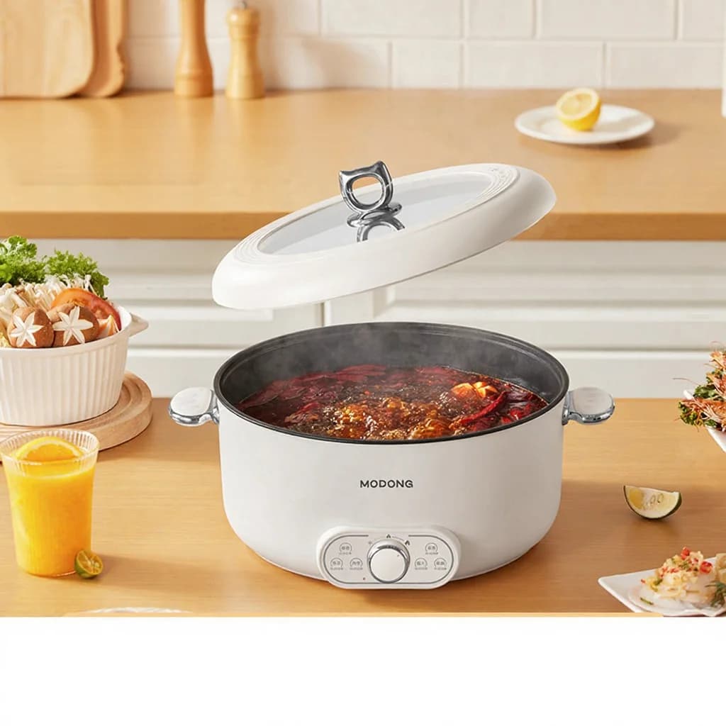 Panela Elétrica 6L 7L 8L com Cozi-vapor, 220V