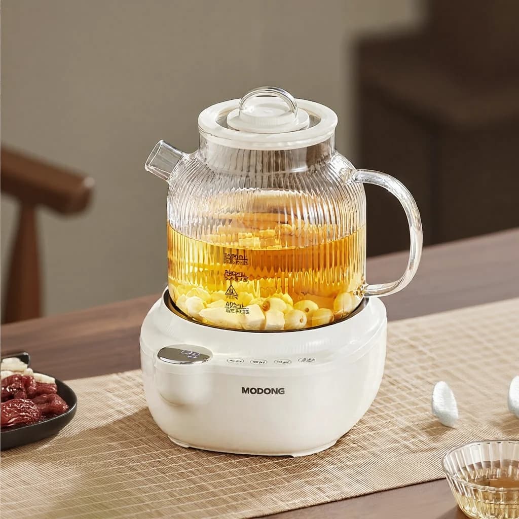 Chaleira Elétrica de Vidro com Controle de Temperatura, 1L