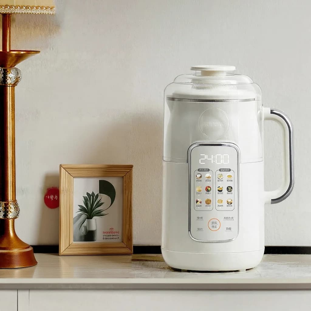 Liquidificador para Leite de Soja com Aquecimento 1,2L e Copo Interno de Aço Inoxidável