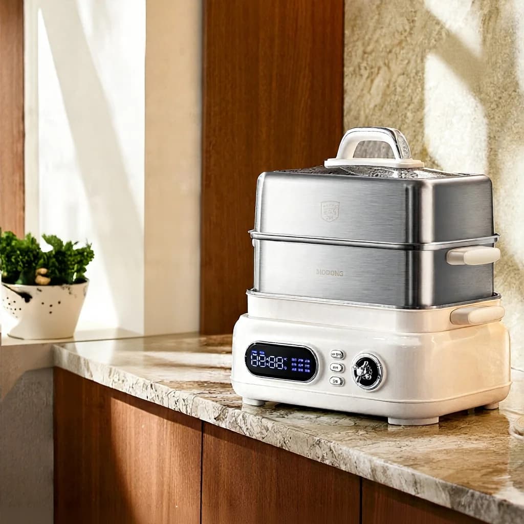 Panela de Cozimento a Vapor Elétrica Inox 3 Andares 18L 220V 1500W