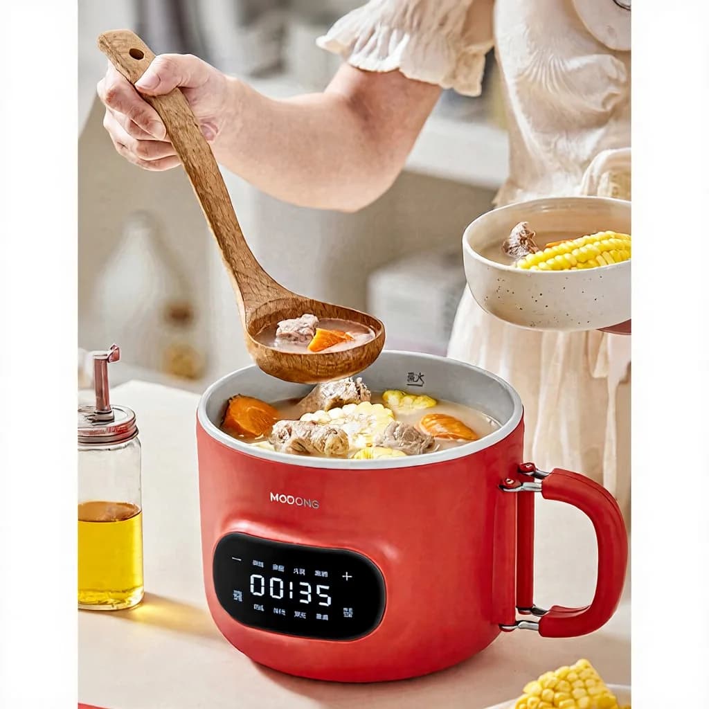 Panela Elétrica de Cozinhar 2,5L com Vapor e Revestimento Interno de Cerâmica