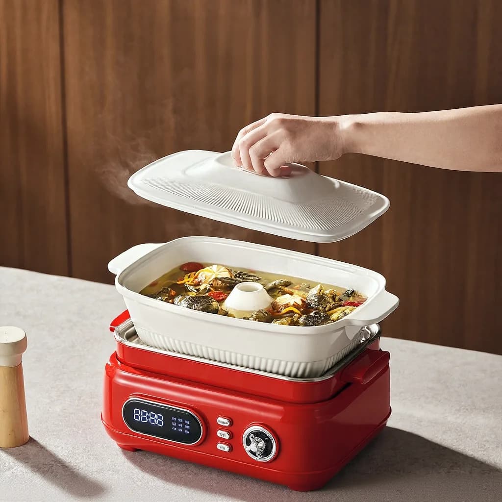 Panela de Cozimento a Vapor Elétrica Inox 3 Andares 18L 220V 1500W