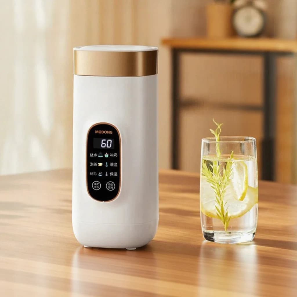 Chaleira elétrica portátil de viagem com função manter aquecido