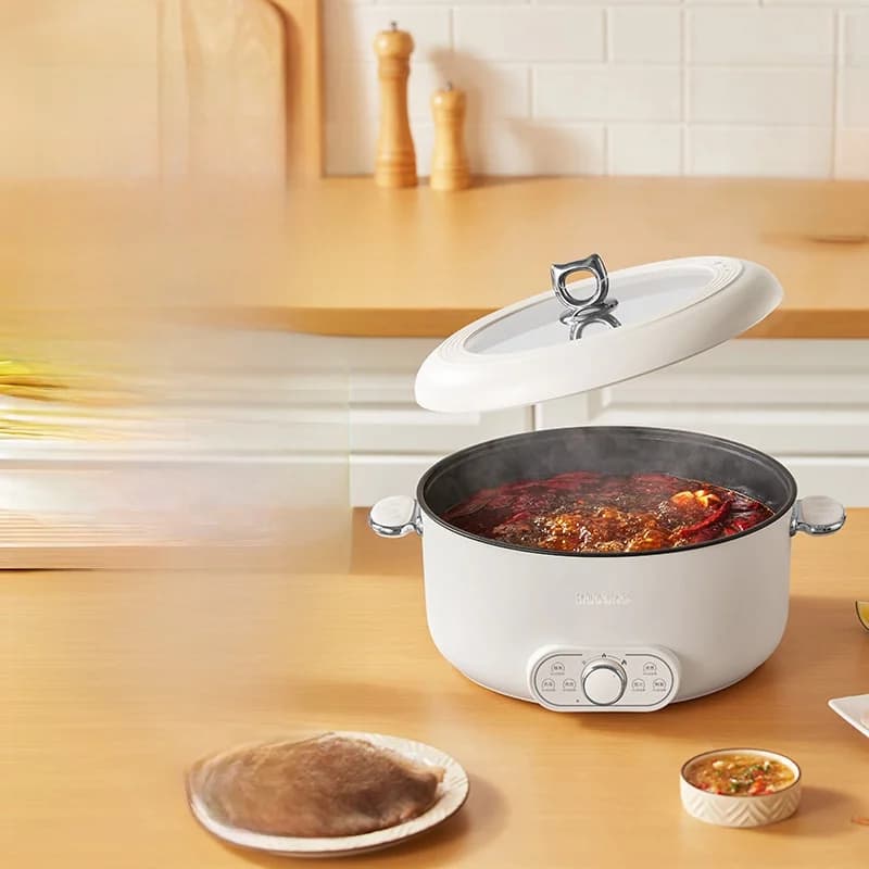 Panela Elétrica 6L 7L 8L com Cozi-vapor, 220V