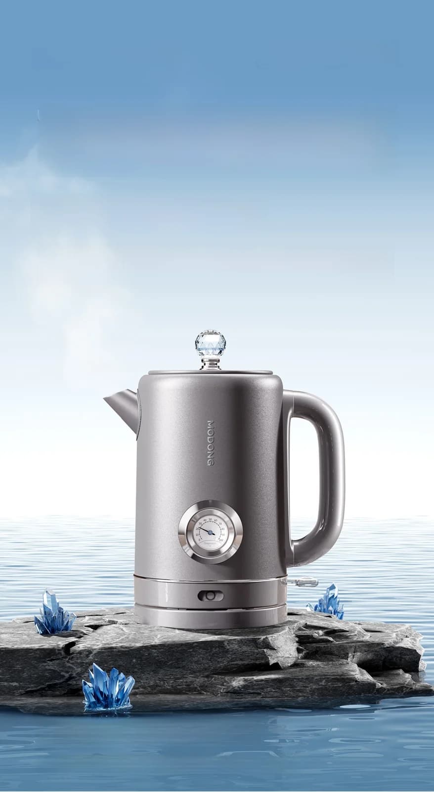 Chaleira Elétrica de Titânio Puro com Display de Temperatura 1.8L