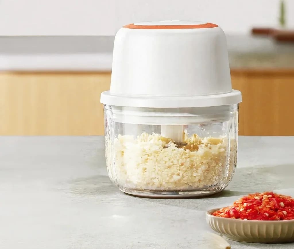 Mini Processador de Alimentos Elétrico para Alho 300ml 5V 45W