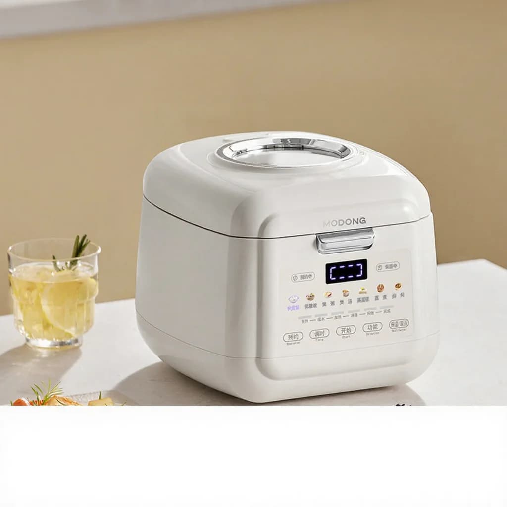Panela de Arroz Inteligente 3L com Panela Interna Esmaltada de Cerâmica e Timer
