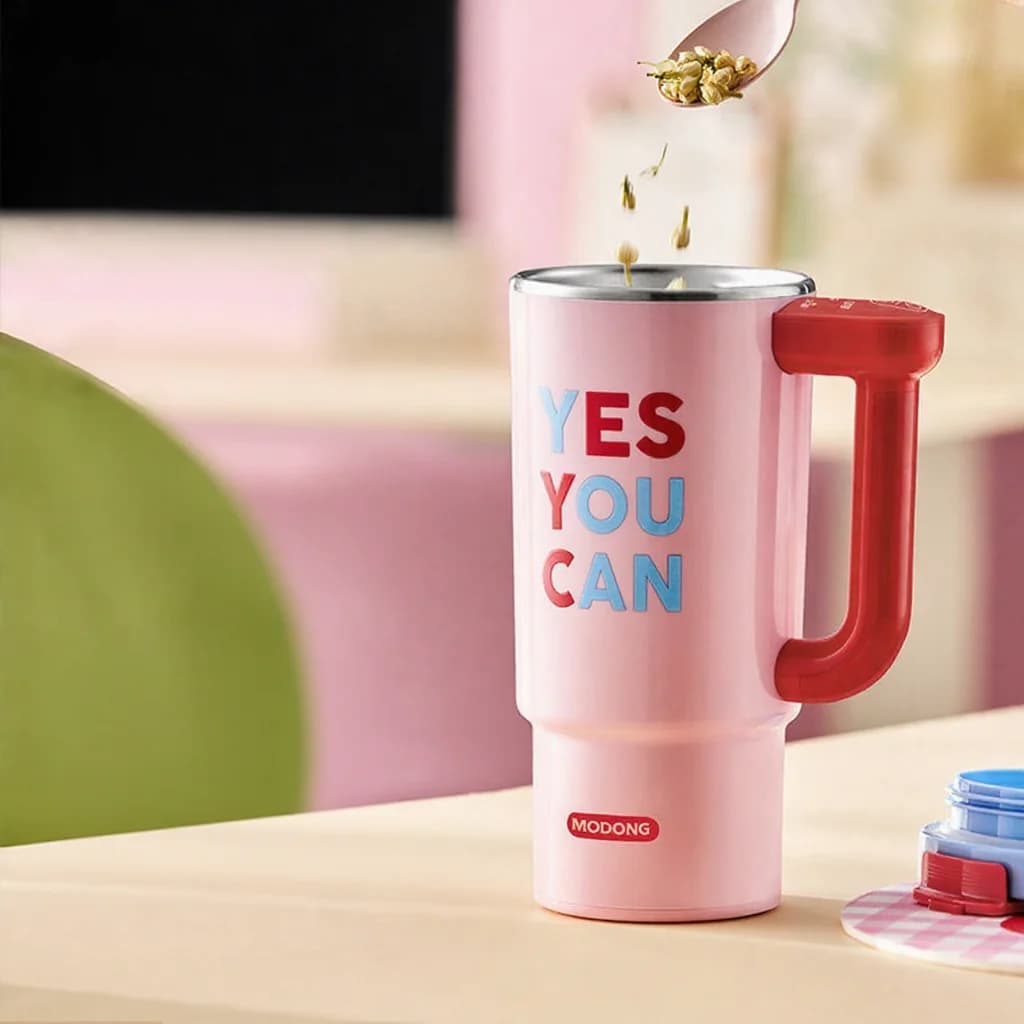 Copo Térmico Elétrico Portátil com Interior em Aço Inoxidável de 680ml