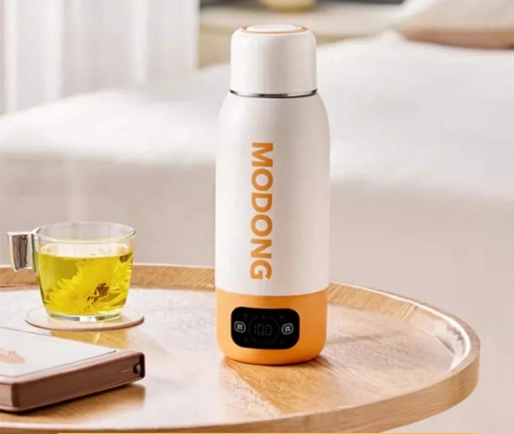 Copo Fervedor Elétrico Portátil para Viagem 600ml, Revestimento Interno em Aço Inoxidável 316