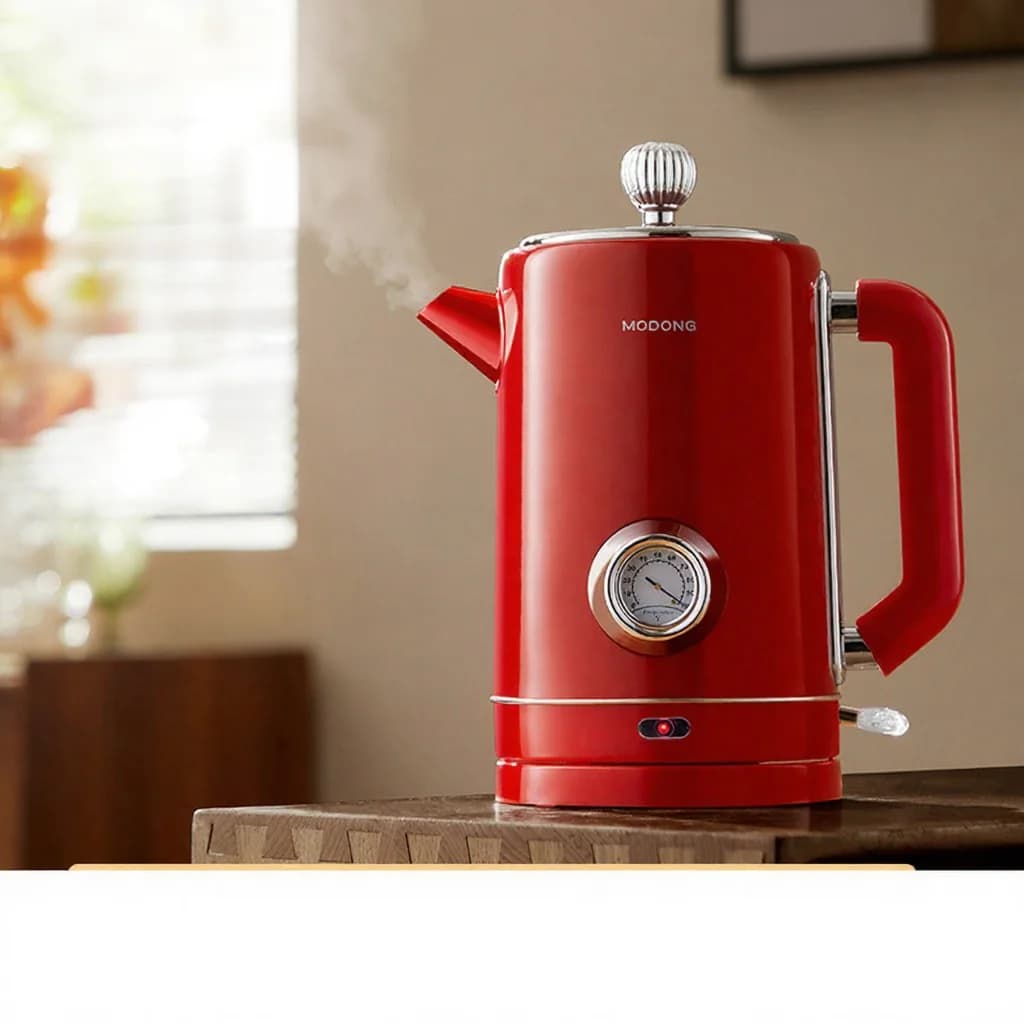 Chaleira Elétrica de Aço Inoxidável 304 1.8L Manter Aquecido 1500W