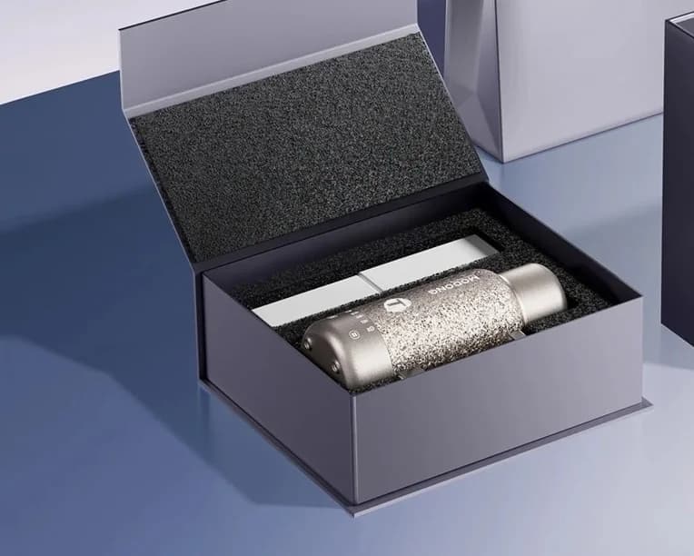 Copo Térmico Elétrico Portátil em Titânio, 1L, Dupla Potência, Mantém Aquecido