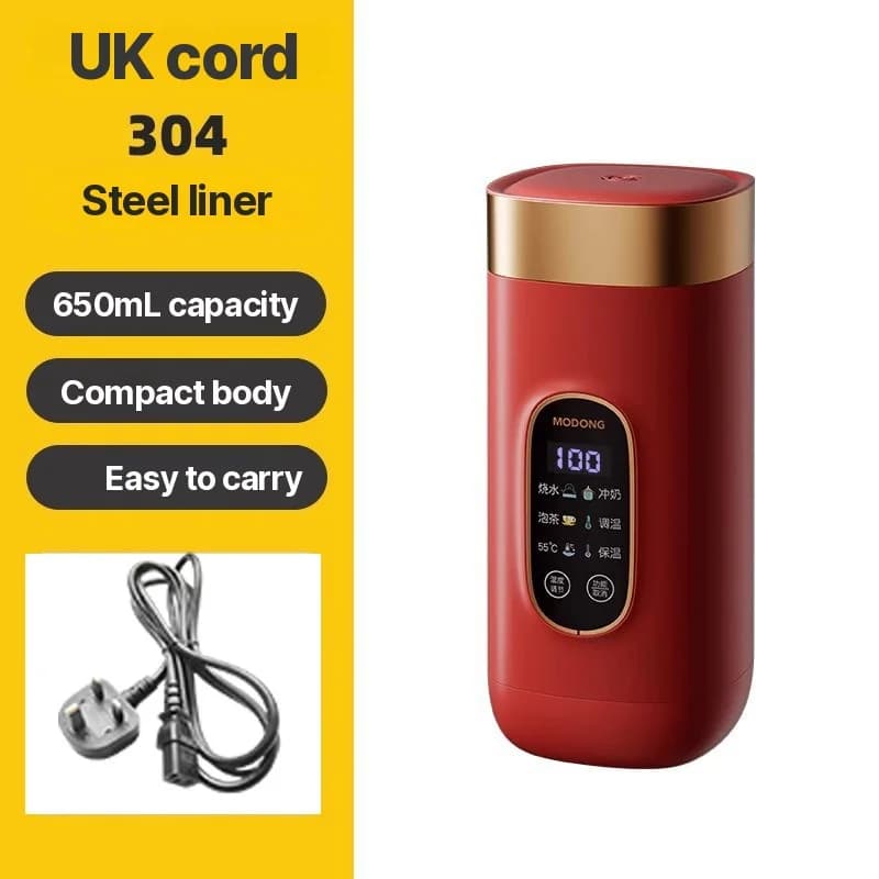 Copo Térmico Elétrico Portátil 650ml com Revestimento 304 ou 316
