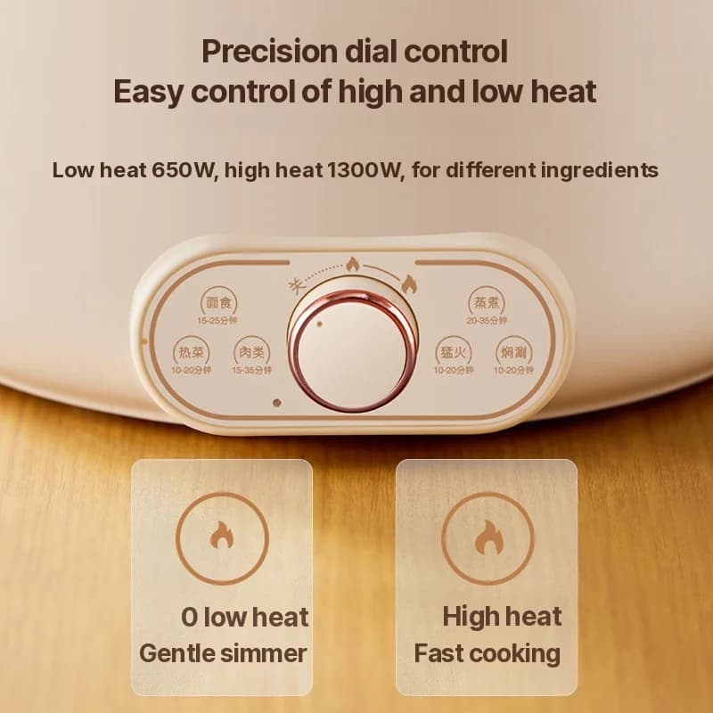 Panela Elétrica 6L com Cesta de Vapor, Antiaderente