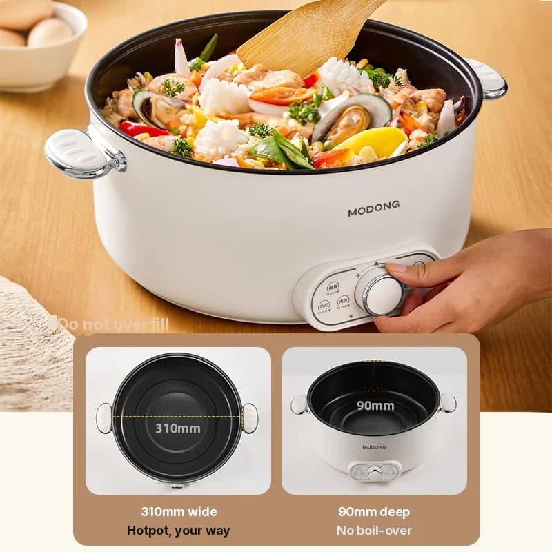 Panela Elétrica 6L 7L 8L com Cozi-vapor, 220V