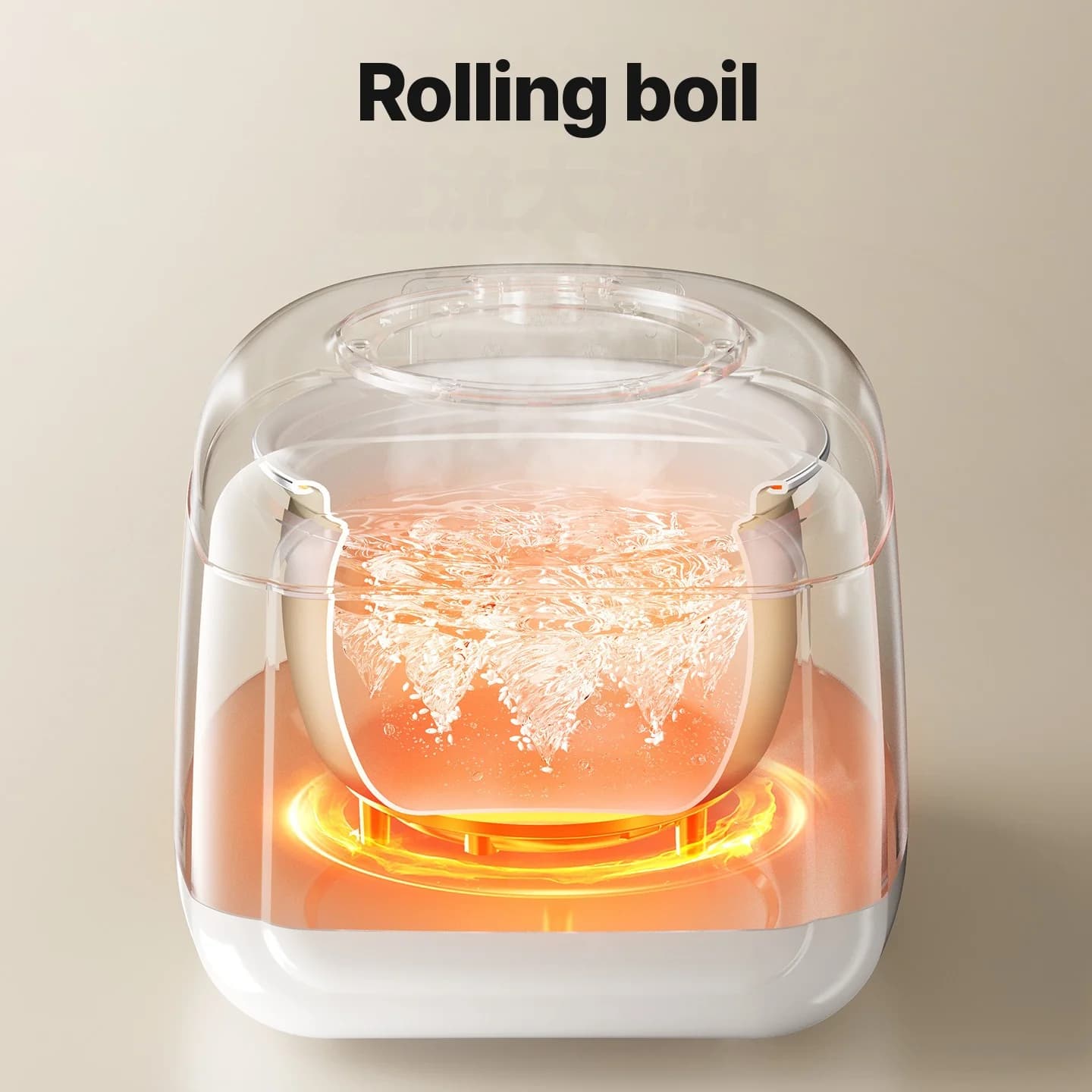 Panela de Arroz Inteligente 3L com Panela Interna Esmaltada de Cerâmica e Timer