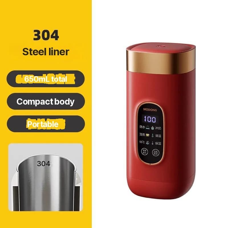 Copo térmico elétrico portátil 650ml revestimento 304 220V