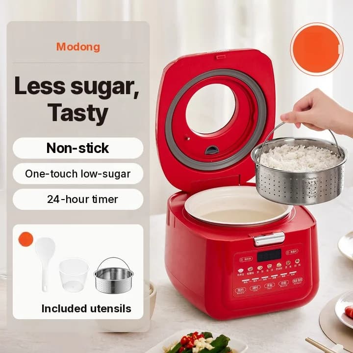 Panela de Arroz Inteligente 3L com Panela Interna Esmaltada de Cerâmica e Timer