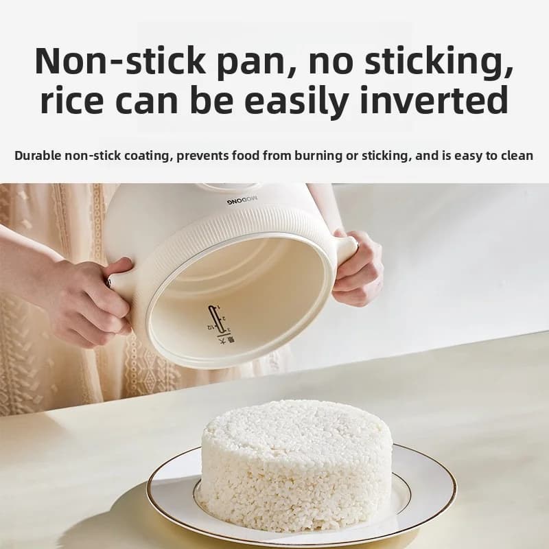 Mini Panela de Arroz Elétrica 1,6L com Recipiente Interno de Cerâmica