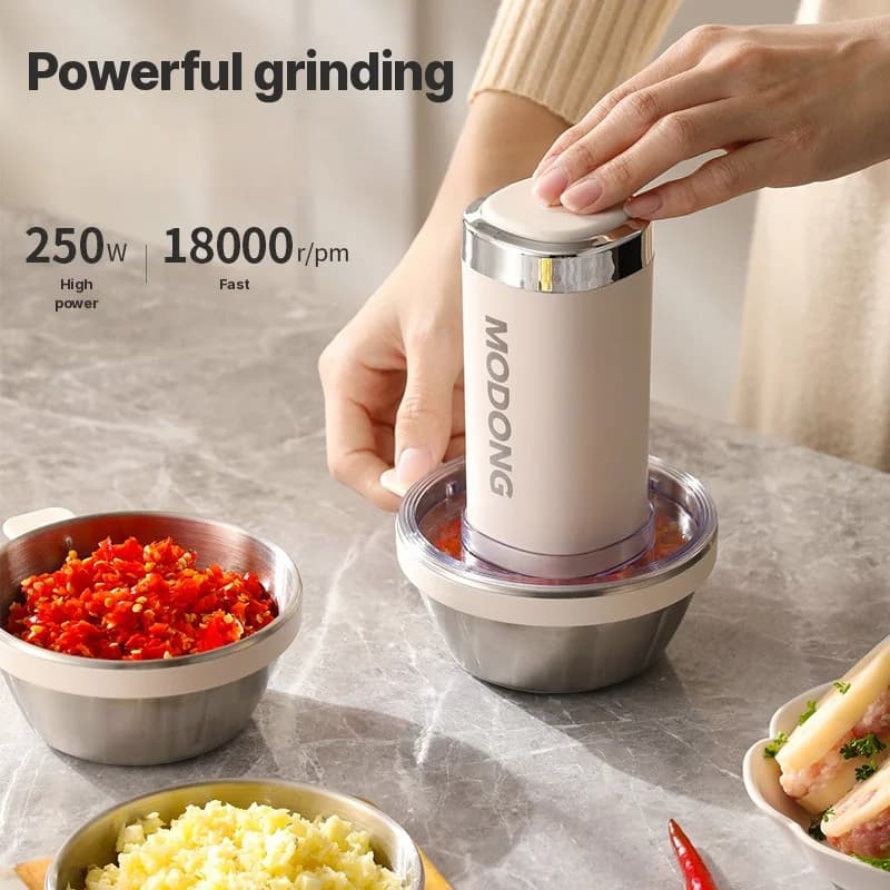 Moedor de Carne Elétrico para Uso Doméstico, 2 Velocidades, Aço Inoxidável