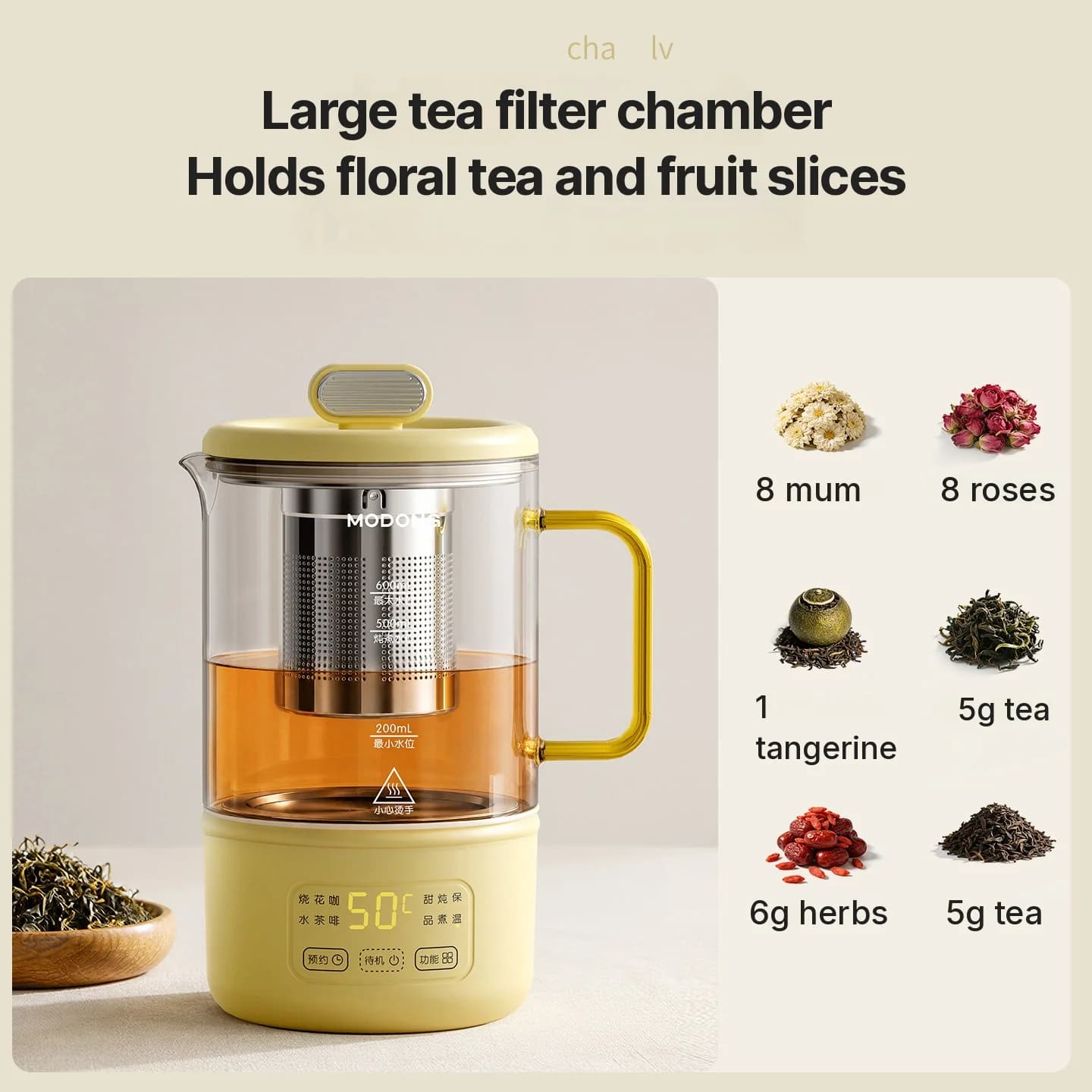 Panela Elétrica de Vidro 600ml 500W com Manter Aquecido e Timer