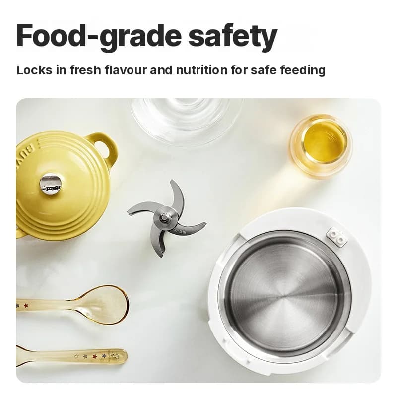 Processador de Alimentos para Bebê com Aquecimento, Cozimento a Vapor e Trituração