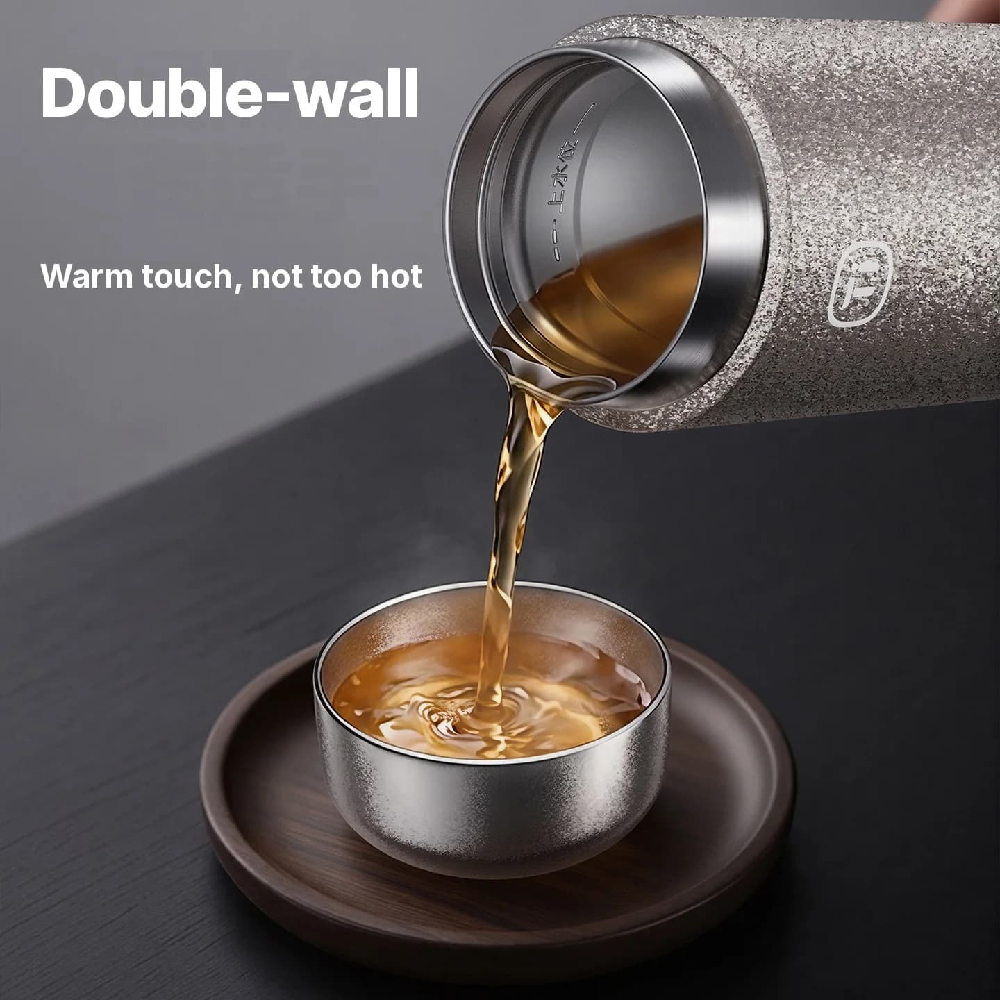 Conjunto de Xícaras Gongfu de Titânio Puro 55ml Acabamento Liso Artesanal