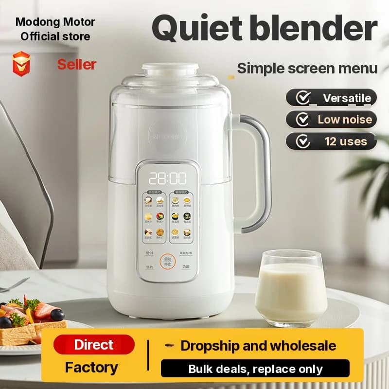 Liquidificador Aquecedor Com Capacidade de 1,2L, Controle por Toque, Aço Inoxidável