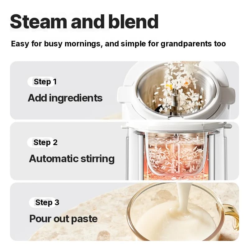 Processador de Alimentos para Bebê com Aquecimento, Cozimento a Vapor e Trituração