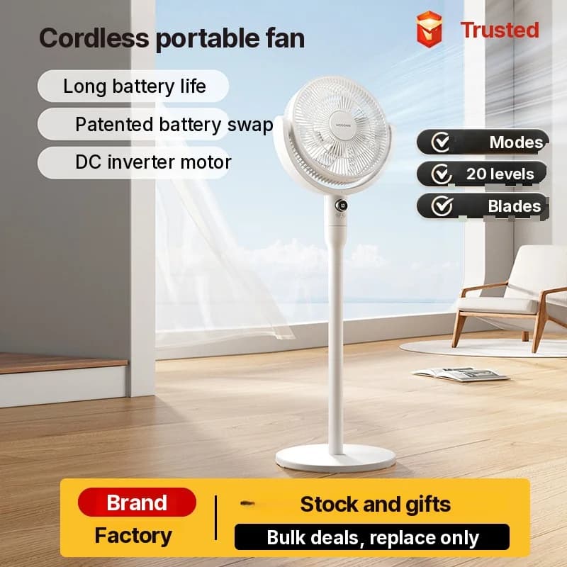 Ventilador de circulação de ar de mesa com controle por voz e oscilação