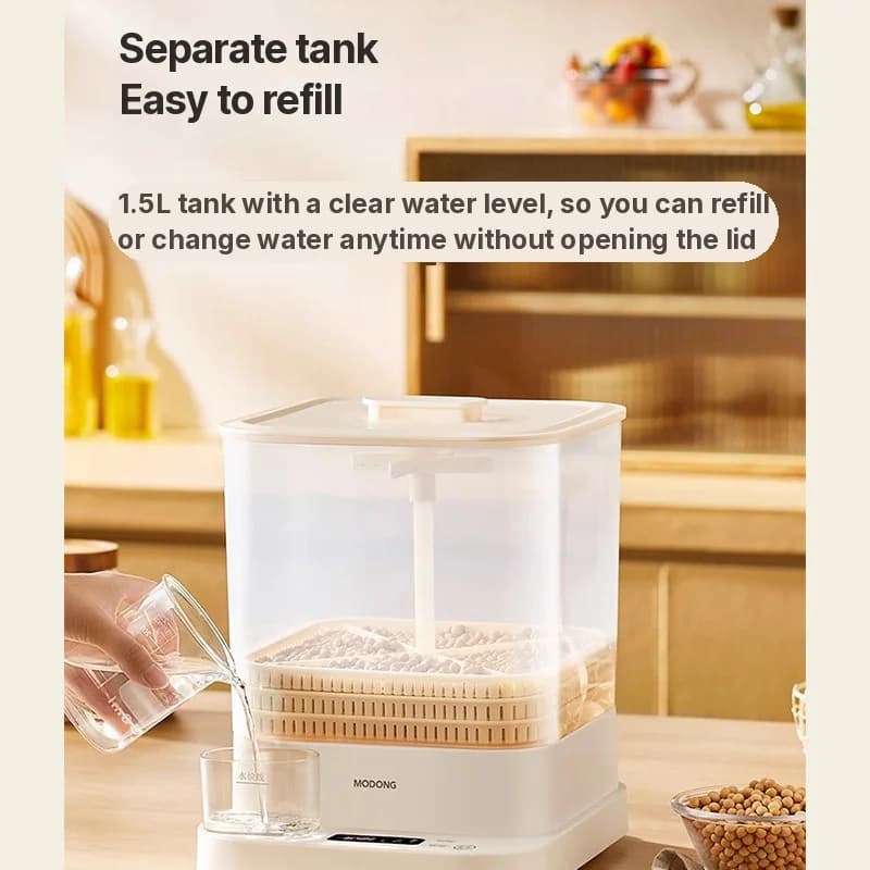 Germinador de Brotos Elétrico Doméstico 1,5L 20W 3 Camadas