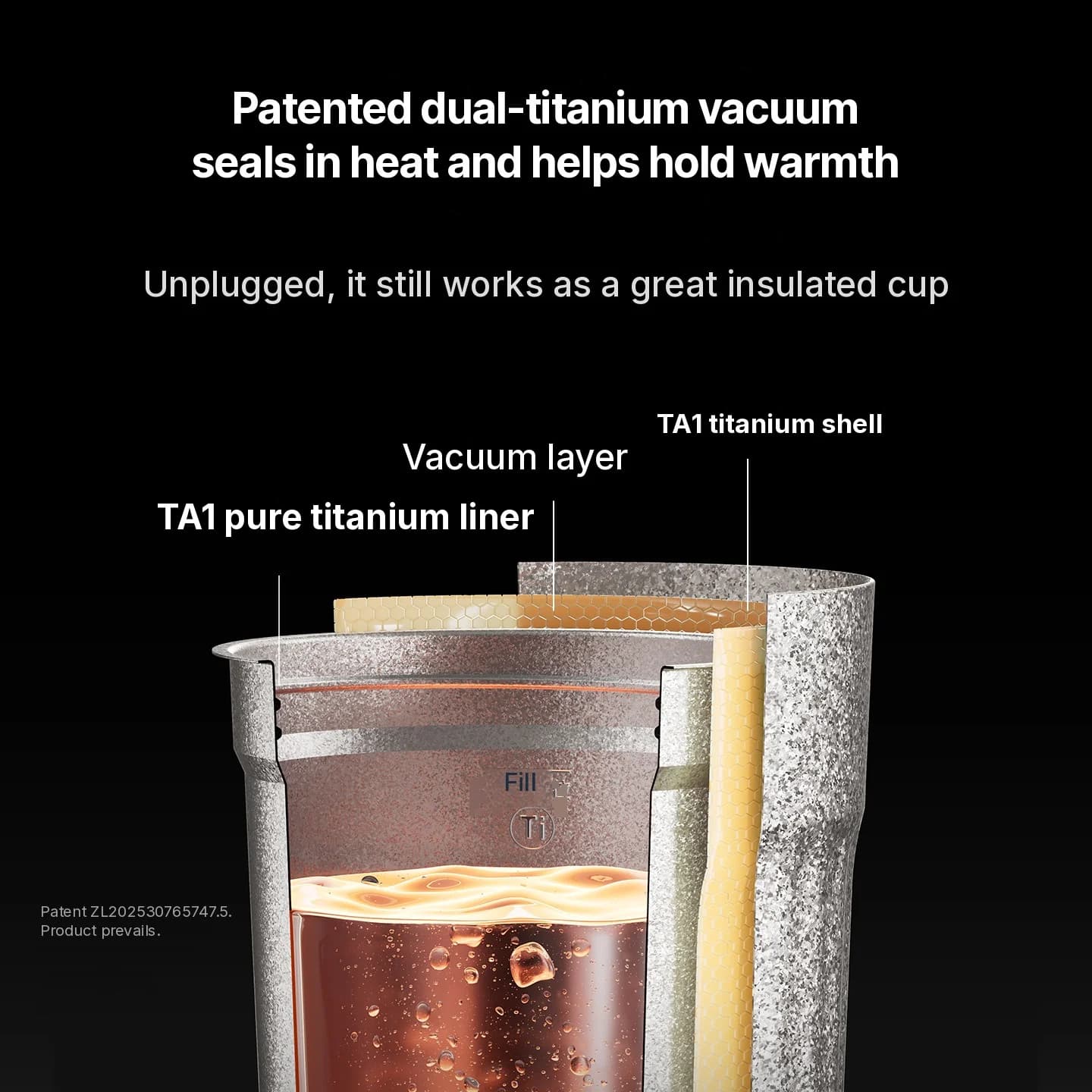 Caneca Térmica Elétrica Portátil de Titânio 400ml com Display de Temperatura