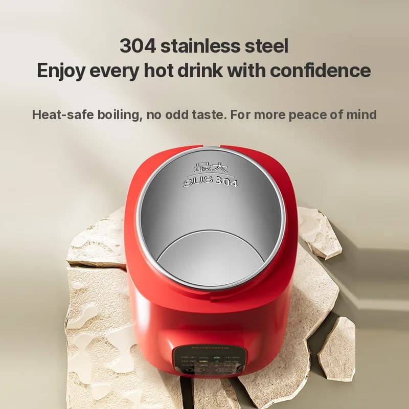 Copo térmico elétrico portátil 650ml revestimento 304 220V