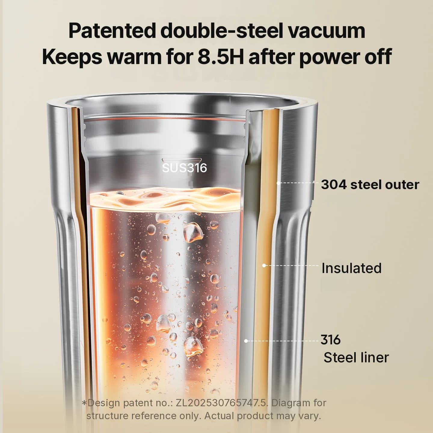 Copo Elétrico Portátil para Aquecimento, 400mL, 7 Configurações de Temperatura