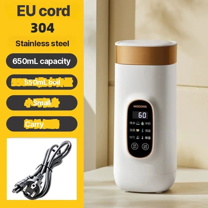 Copo Térmico Elétrico Portátil 650ml com Revestimento 304 ou 316