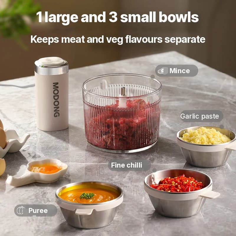 Moedor de Carne Elétrico para Uso Doméstico, 2 Velocidades, Aço Inoxidável
